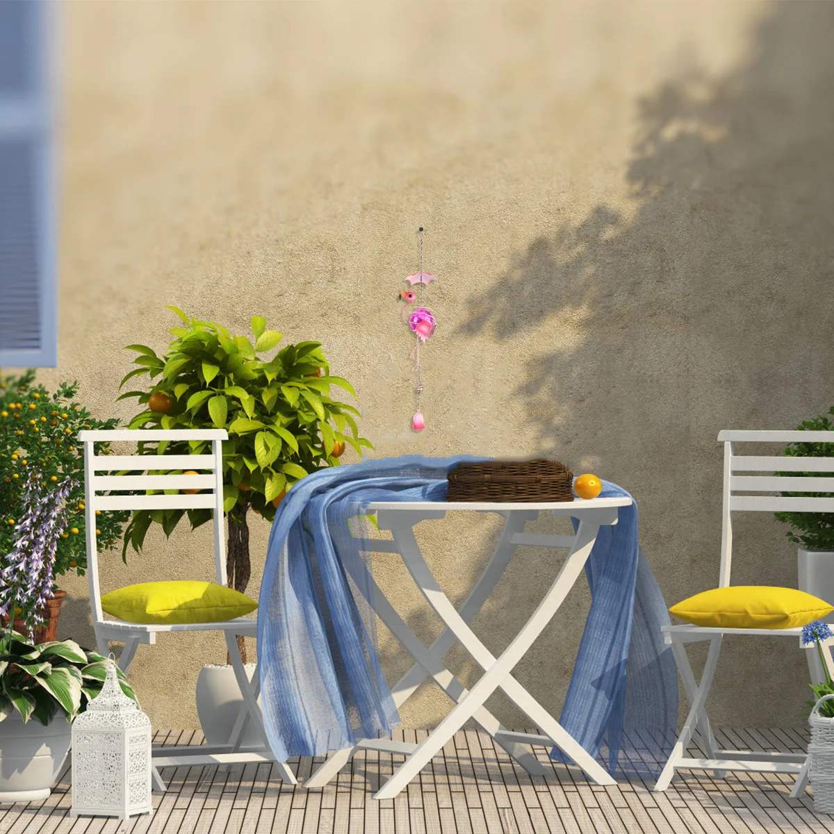 

3D стеклянный шар с фламинго, подвесное украшение для сада, домашнего декора, спальни, окна, ванной комнаты, изысканное железное ремесло, милый колокольчик ветра