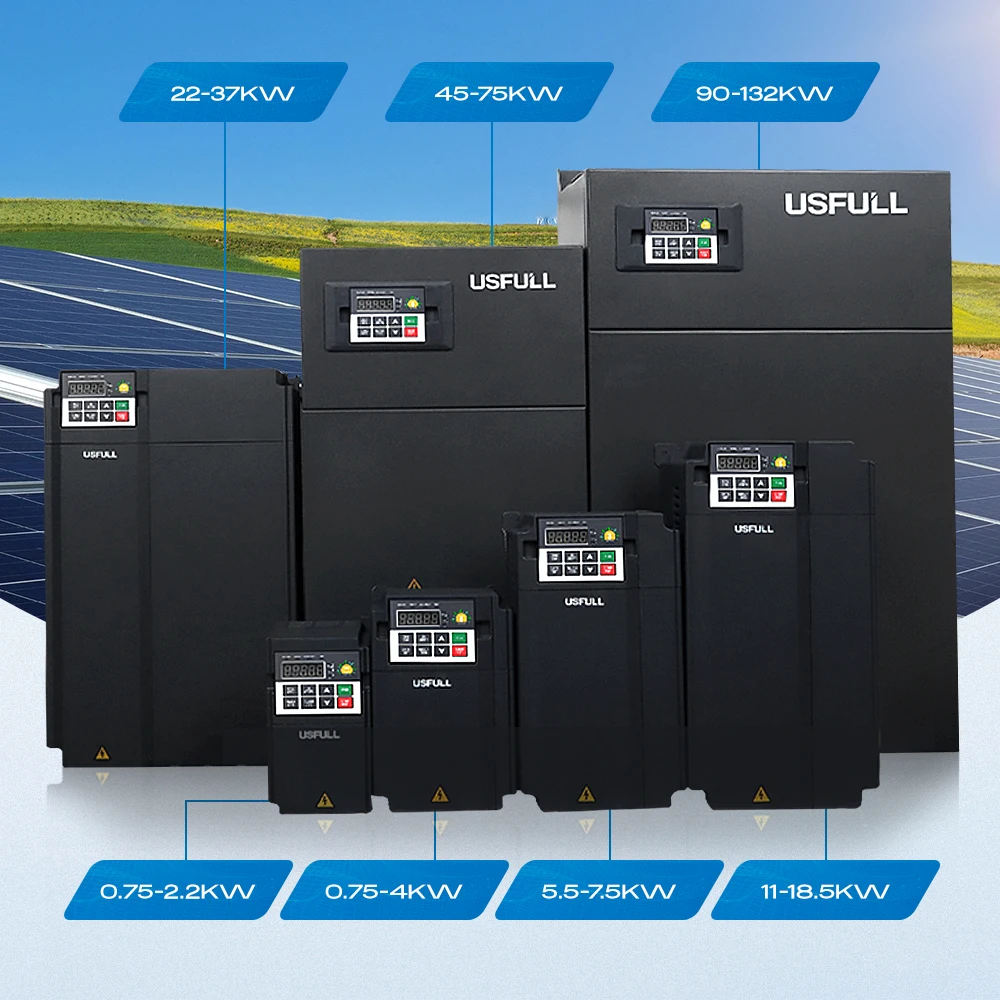 Off Grid Solar Pump Inverter 55KW/75KW/90KW 220V/380V Single Three Phase MPPT Solar Water Pump Inverter