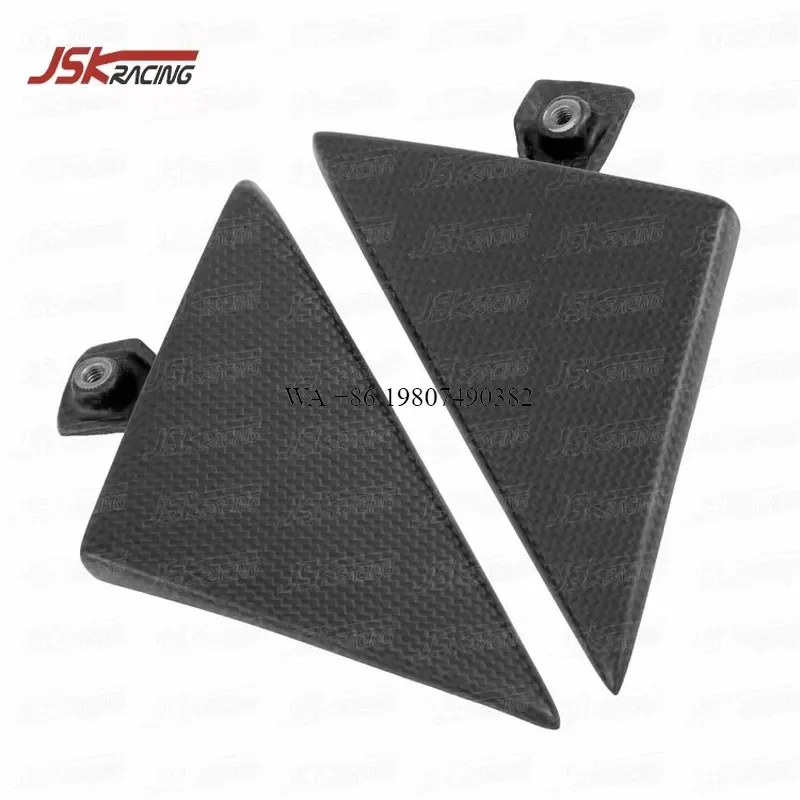 Wmwmnu Matte Carbon Fiber Window Corner Triangle Trims for 458 488 Italia Spider Speciale 2011-2016 Exterior