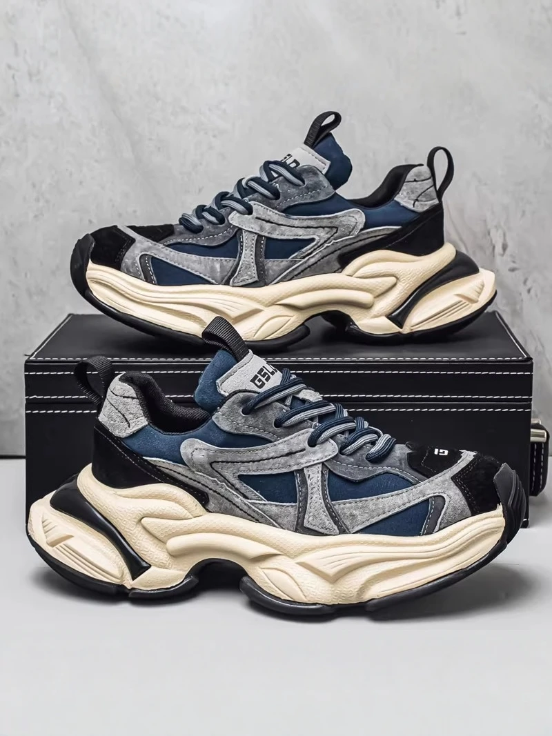 

Men's Casual Sport Shoes Wear-Resistant Spring Summer New Style Low Help Breathable Mesh Inner Fashionable Dad Shoes