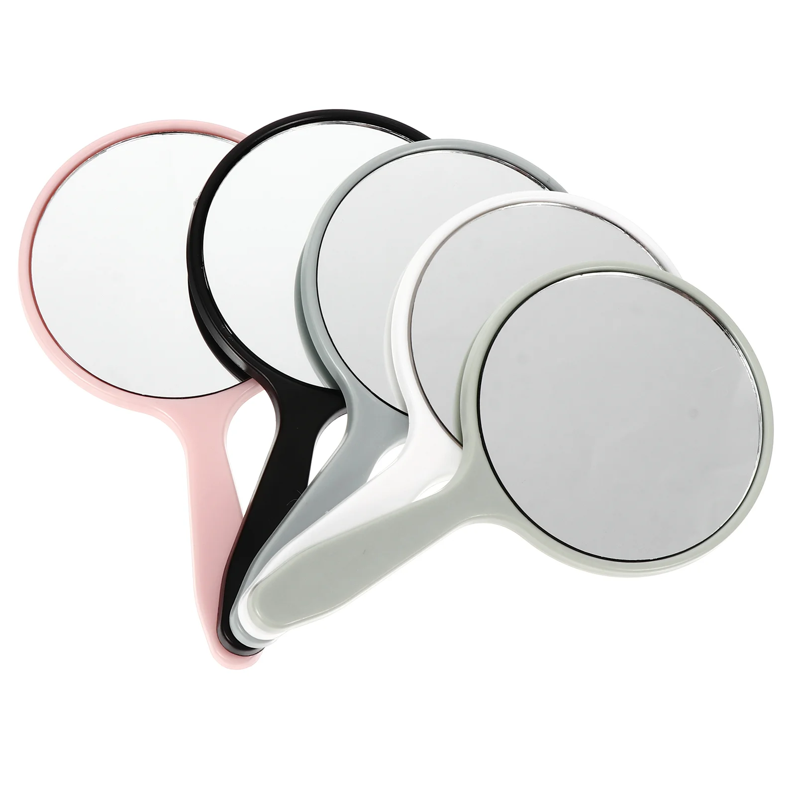 

5 Pcs Makeup Handheld Mirror Portable Mirrors Travel Vanity Handled Round Shape Gifts Small