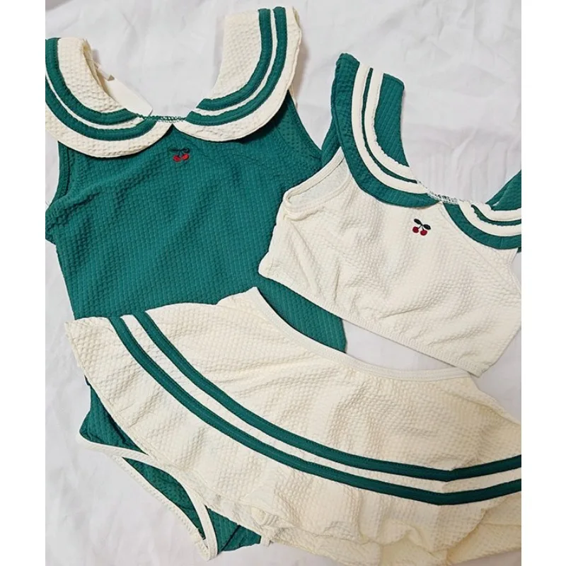 Girls' Swimsuit Kids Swimwear Baby Girl Swimwears Cyan One-Pieces Sunscreen  Girls Bikinis Bebe Swimming  Holiday Swimsuits