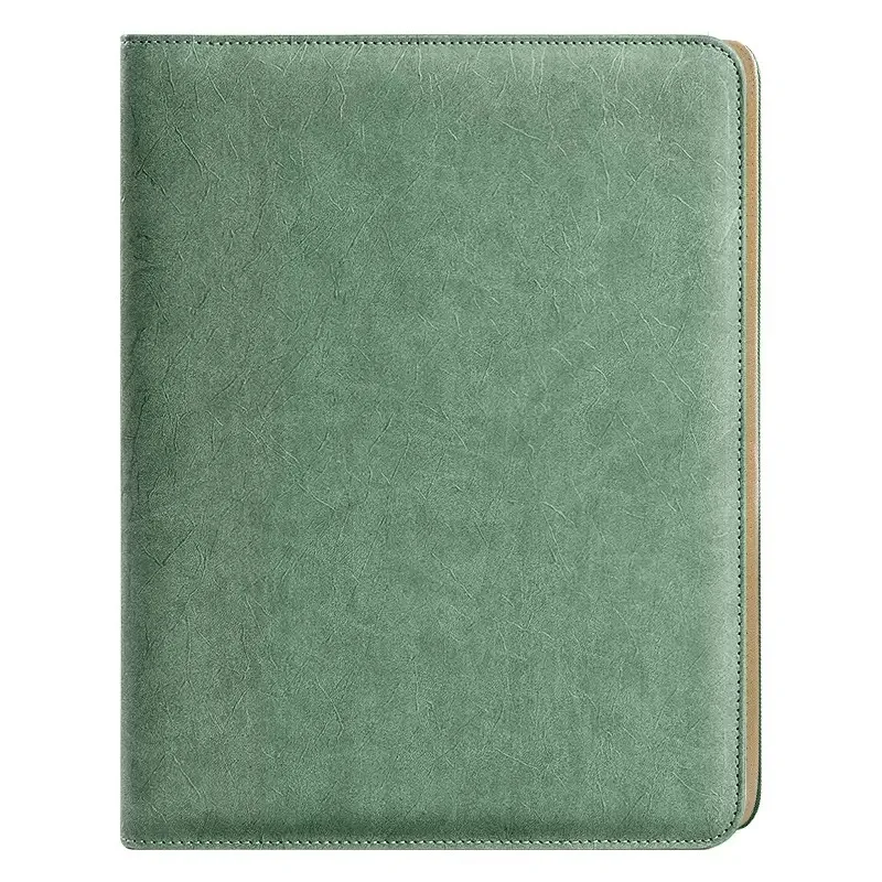 Nieuwe A4 Padfolio-map met ritssluiting, multifunctionele portfolio lederen combinatiekoffer, maptas voor dames/heren transparant plastic