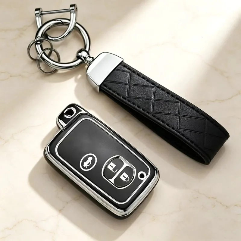 

For Toyota Camry Prius Land Cruiser Prado 150 Crown for Subaru Foreste XV TPU Remote Car Fob Key Case Holder Cover Shell