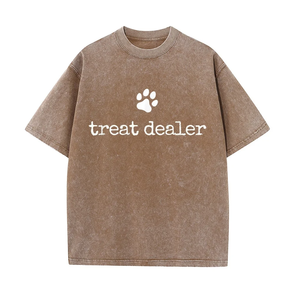 Dog Treat Dealer Funny Humor Owner Treats Lover T-Shirt New In Top And T-Shirts Men's Shirts Original Cotton T Shirt Short