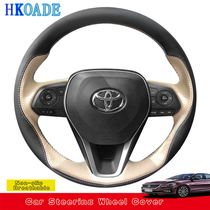 Dopasuj warkocz kierownicy DIY osłona na kierownicę do samochodu do Toyota Camry Avalon RAV4 2018-2019 akcesoria samochodowe