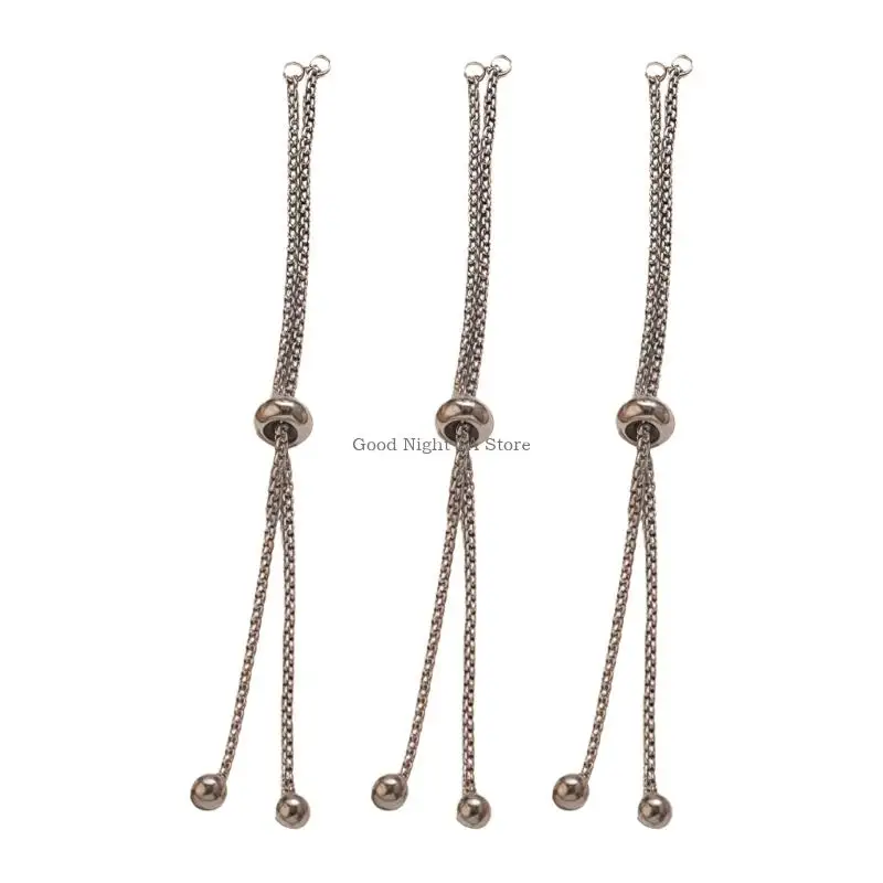 

3Pieces Stainless Steel Adjustable Extension Chains For Handcrafted Jewelry