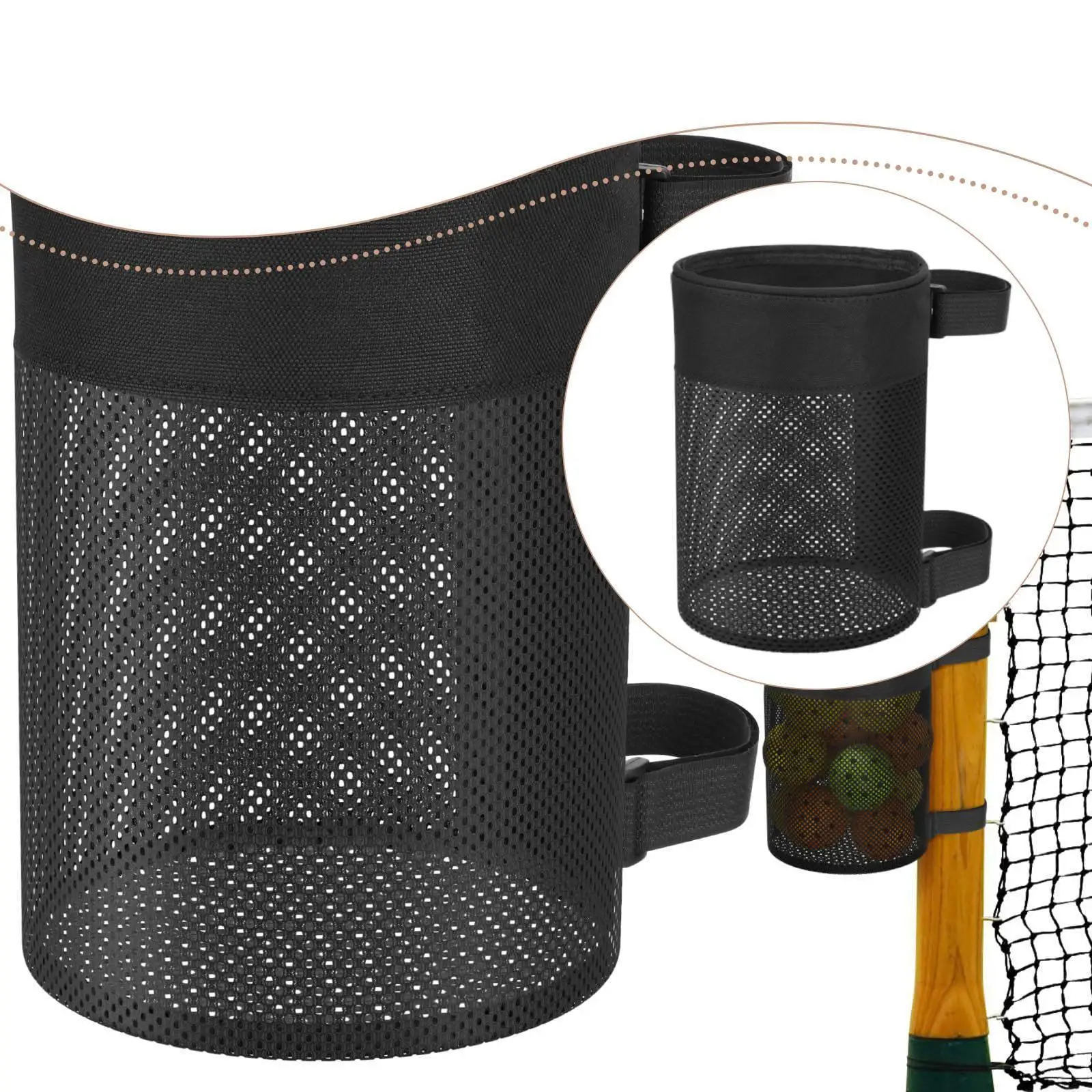 Multifunctional Golf Pouch Bag Large Capacity Mesh Organiser Oxford Cloth Sports Bag for Golf Pickleball Tennis Accessories