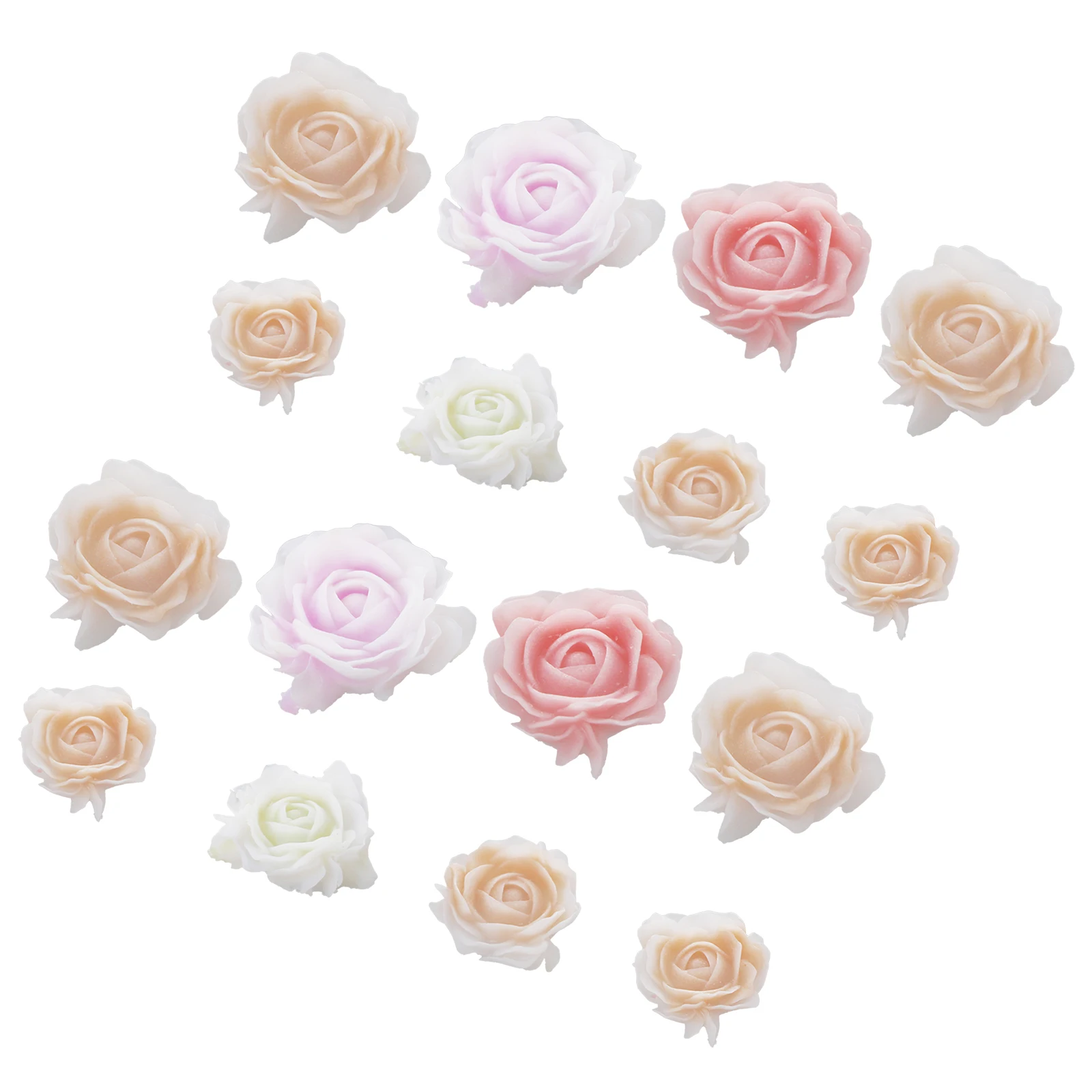 

50 Pcs Nail Decor Rose Art Jewelry Diy Decoration Accessory Ornaments Assorted Charms for Crafting Flower