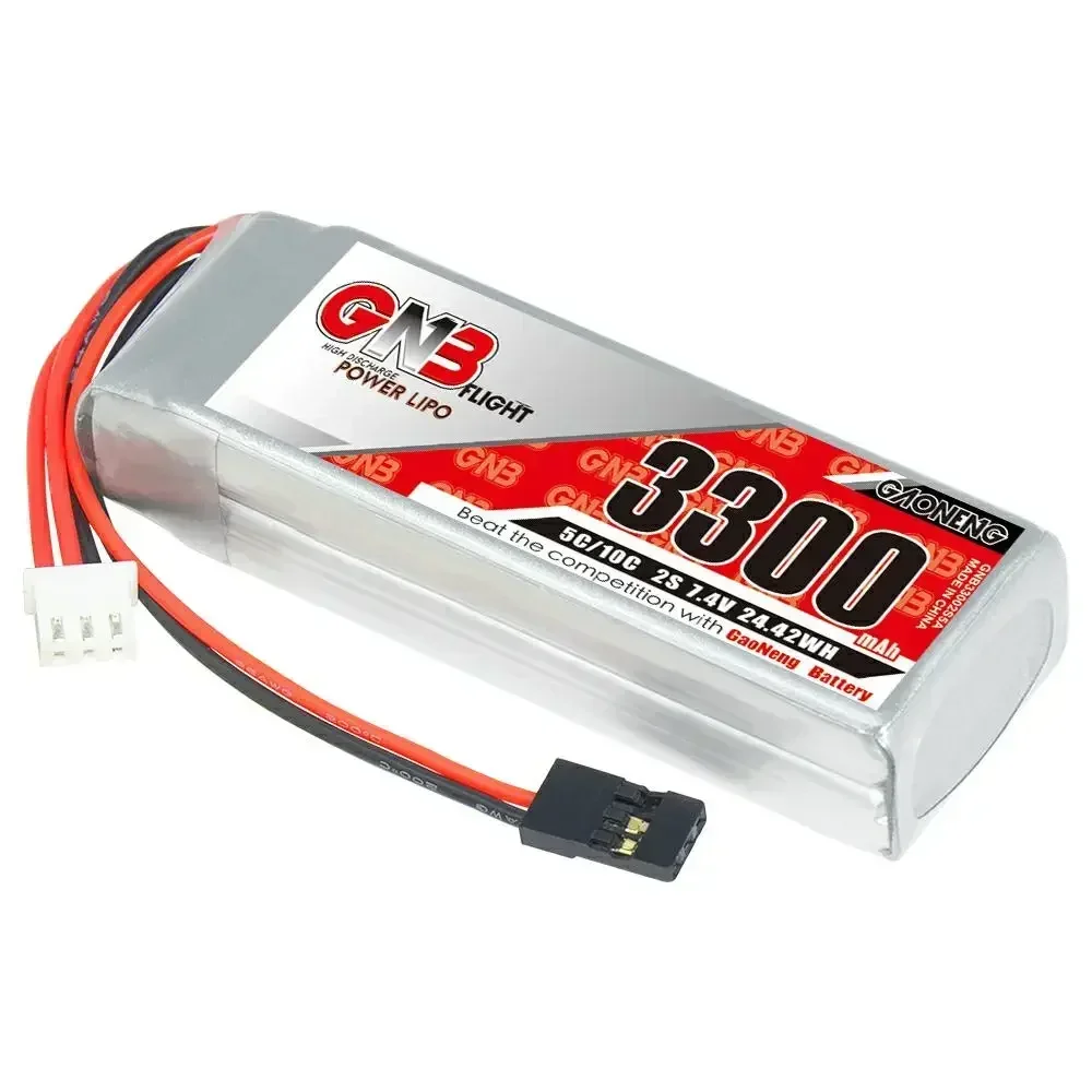 GAONENG 7.4V 2S 3300mAh 5C bateria Lipo z wtyczka JR do aertroniki/Sanwa MT-4 nadajników M11X M12 Exzes-X Aquila-6 SD-10G