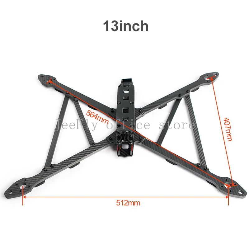 

APEX EVO 570-670mm X-Class Carbon Fiber FPV Frame Kit for 13/15 Inch Propeller, Long Range Freestyle Racing Drone Compatible wit