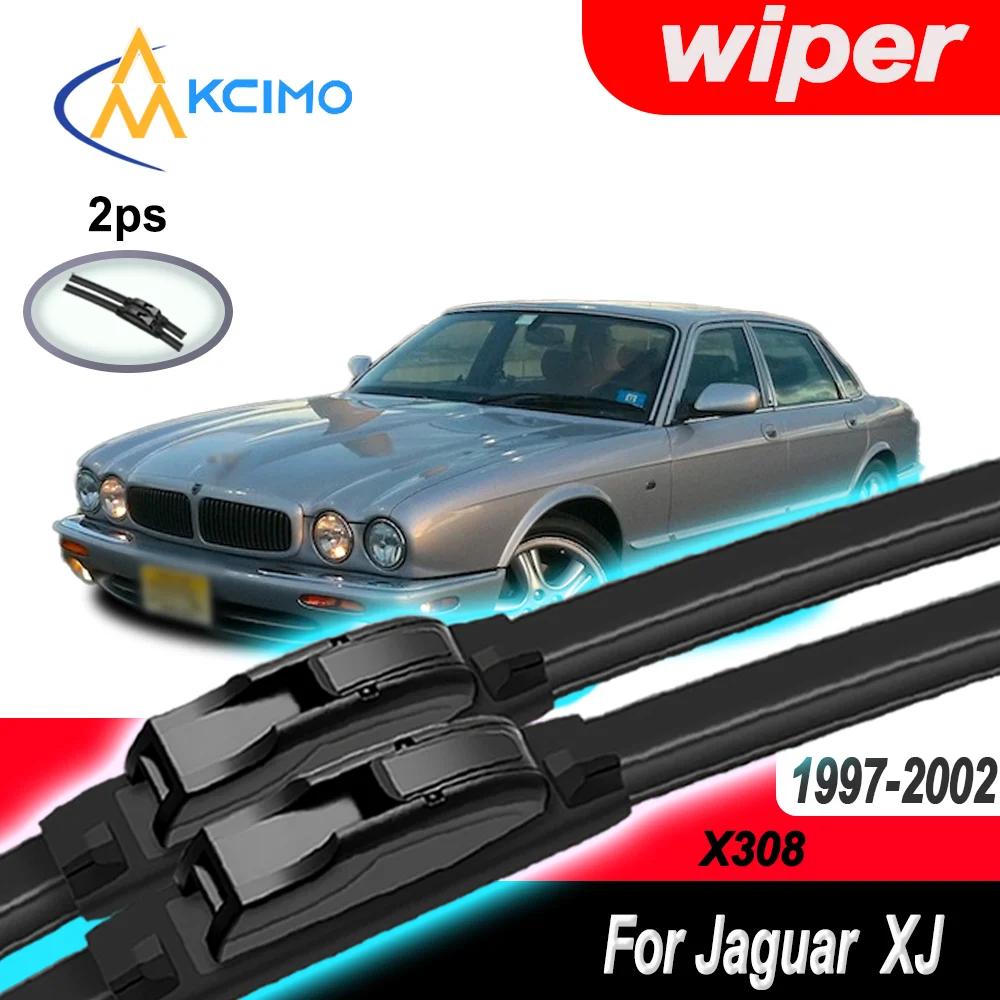 

2PCS Silent Wiper Blades For Jaguar XJ X308 1997-2002 Front Windshield Durable All-Weather Rubber Car Accessories 2002 2001 2000