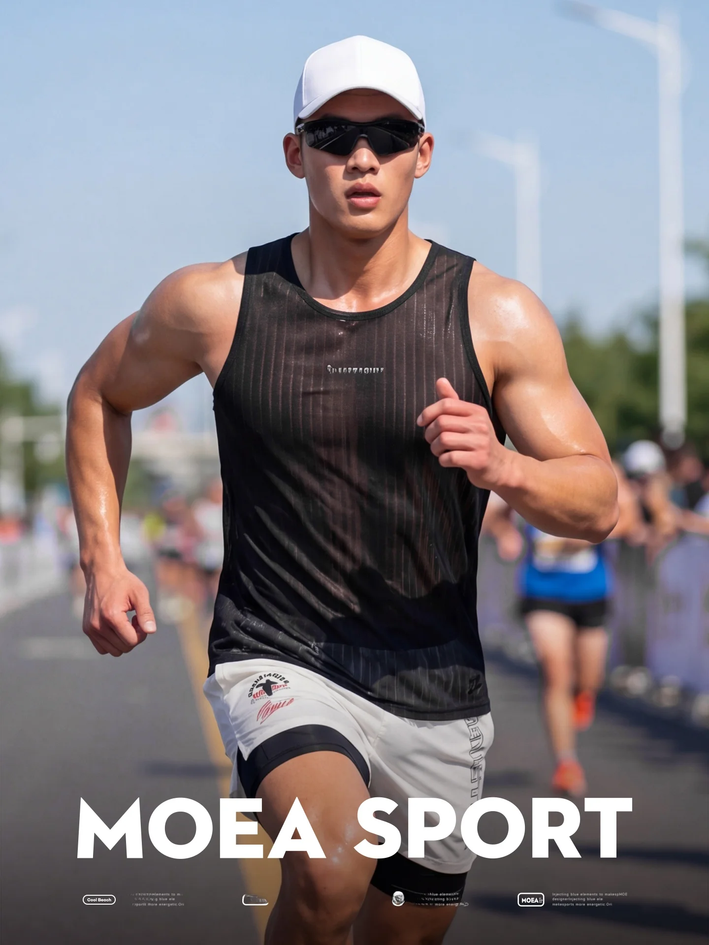 Ice Silk Running Vest Men's Summer Thin Quick Dry Lightweight Sport Fitness Clothing A-Line Narrow Shoulder Strap Vest