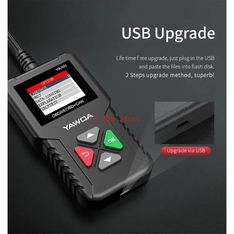 

OBD2 Code Reader Portable Car Fault Diagnostic Tool Scanner Fit for Vehicles