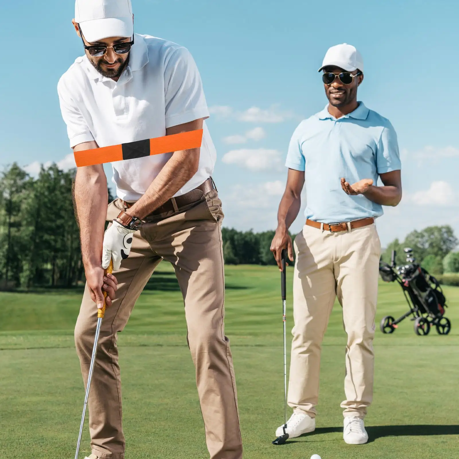 Golf Swing Band Elastic Portable Alignment Strap Golf Swing Aid For Indoor Backyard Recreation Entertainment Sports Competition