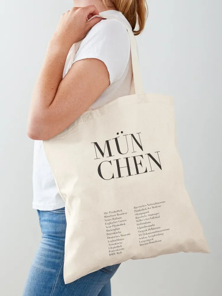 München Monuments Tote Bag Customizable tote bag tote bags aesthetic