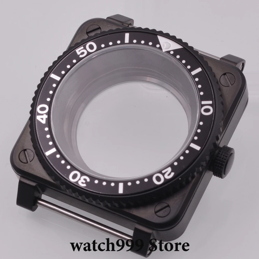 

42mm black Fit NH35 NH36 Automatic Movement Stainless Steel watch case NH36 Case NH35 Case