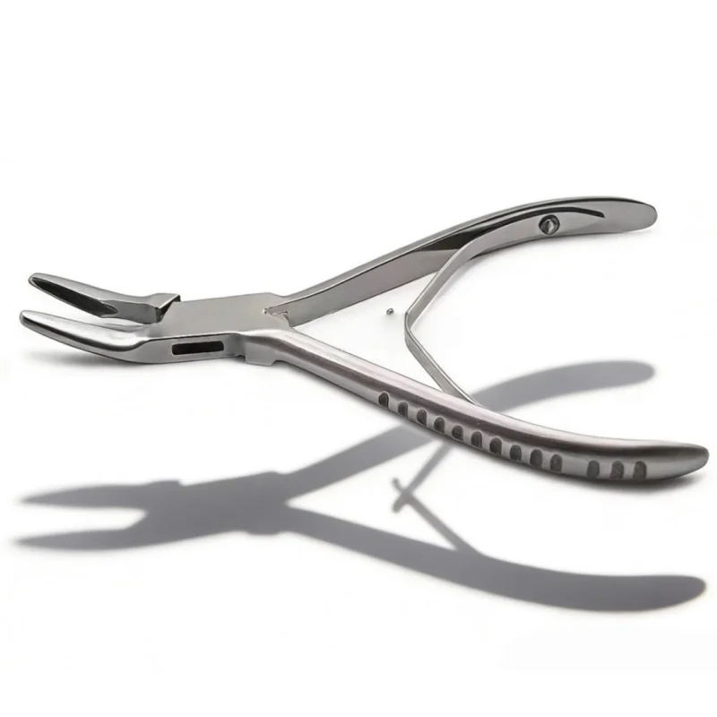 1 Pc Dental Curved Bone Rongeur Forceps - Orthodontic Surgical Instrument Dental Plier for Oral Surgery Tools