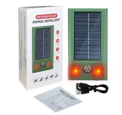 Piscando Pest para Yard Control, Pigeon Deterrent, Forte Repelente LED, IP58 impermeável, Solar Powered, Ultrasonic, Pássaro eletrônico