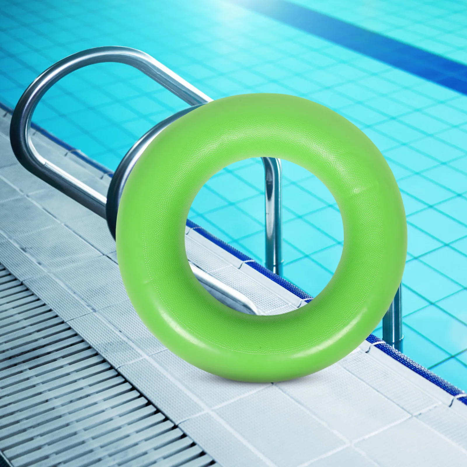 Anello da nuoto in gomma facile da gonfiare e sgonfiare, 80 cm, galleggiante di sicurezza per adulti, nero, adatto per piscina, spiaggia, anello da nuoto in gomma