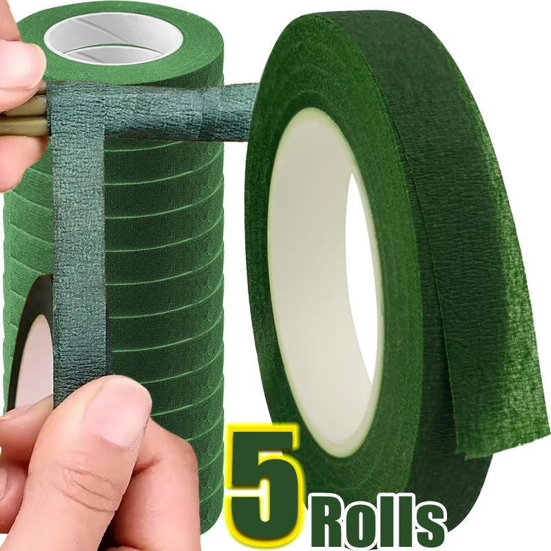 Green Gardening Tape Wrapped Bouquet Tapes Self-adhesive Simulated Flowers Making Accessories Party DIY Handmade Home Decor