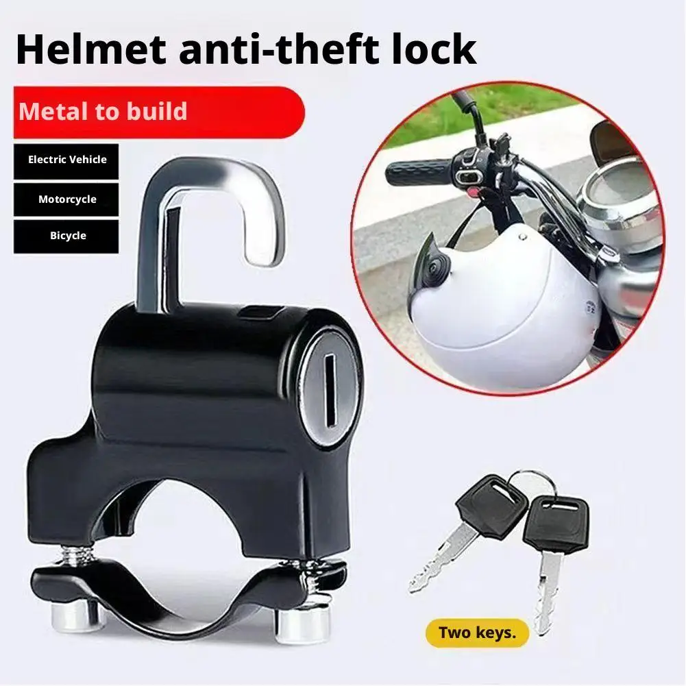 Motorcycle Bicycle Anti-Theft Lock Handlebar Mount Anti-Theft Metal Lock Universal Motorcycle Buckle Lock Fixed Security K7L9