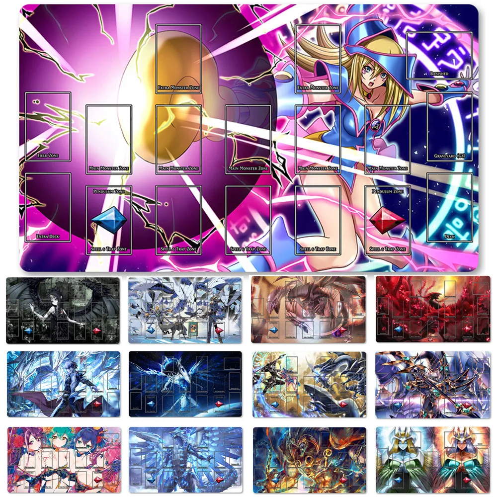 Ocg quente playmat azul-olhos ultimate dragão mágico escuro duelo monstros playmats compatível para yugioh tcg + saco livre-3469434