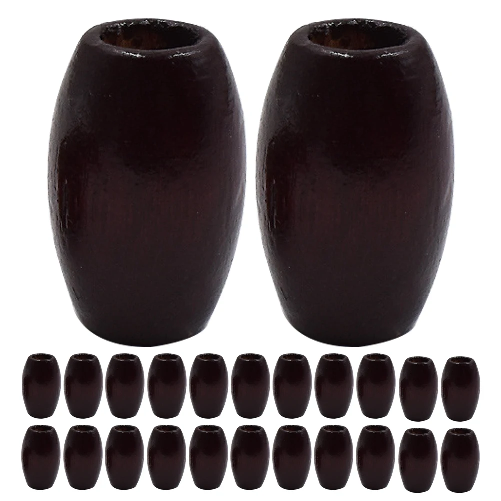 

50pcs Wooden Beads 30x20mm Large Hole DIY Jewelry Crafts Creative Accessories Popular Decorations