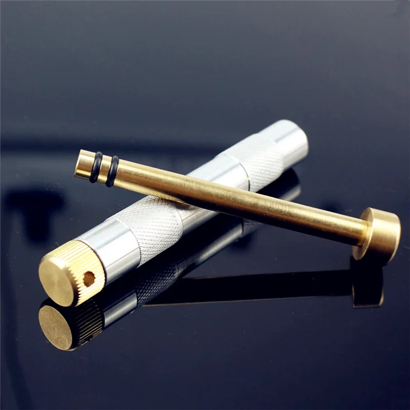 New Brass Emergency Fire Tubes Practical Compression Outdoor Igniter Tube Fire Start Piston Survival Tool Camping Equipment