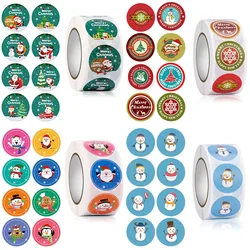 500pcs Merry Christmas Stickers Christmas Xmas Tags Seal Labels Stickers For DIY Gifts Baking Package Envelope Stationery Decor
