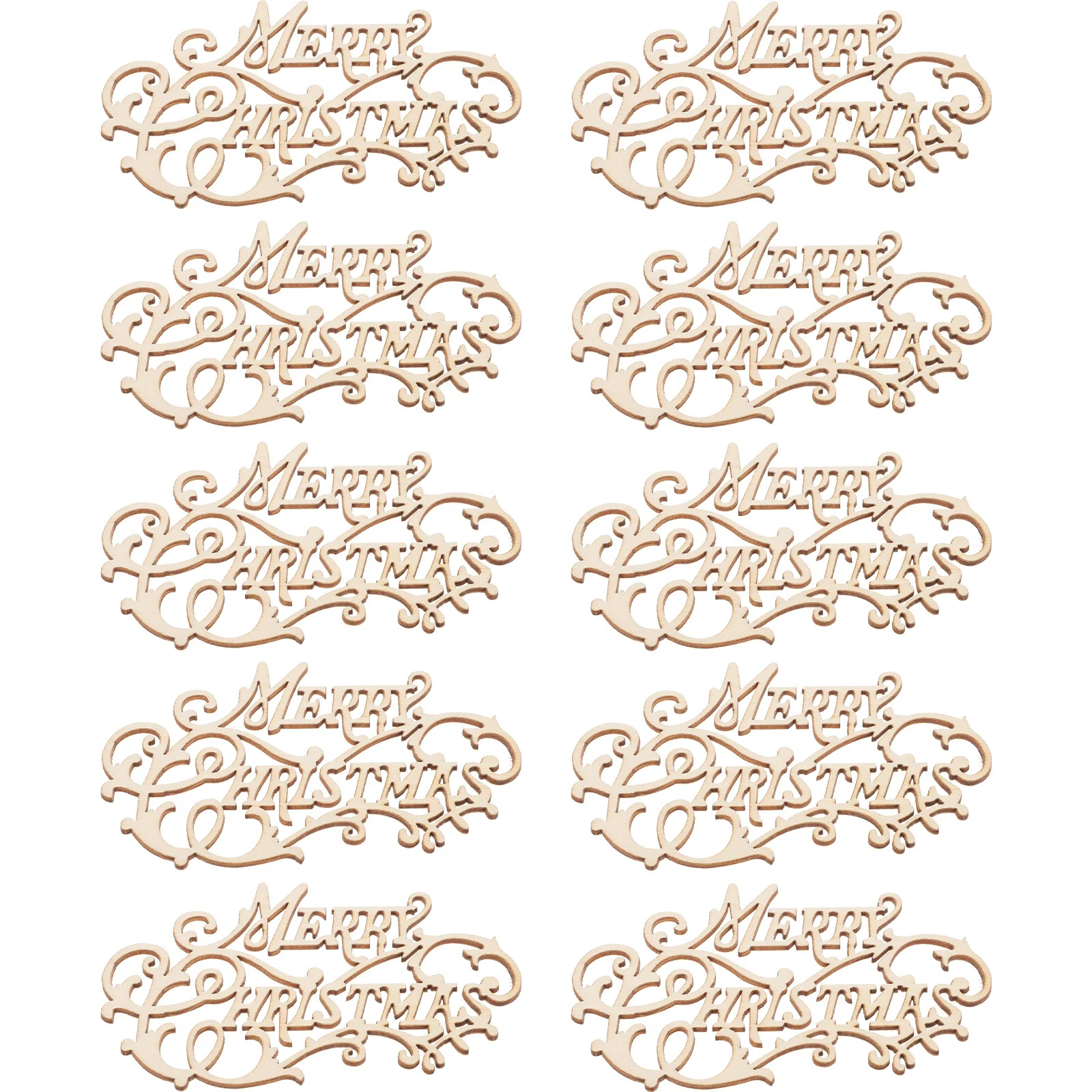 

20Pcs DIY Wood Chips Christmas Hanging Ornaments Unpainted Wooden Slices for Craft Projects Festive Home Decor Xmas Party Favors