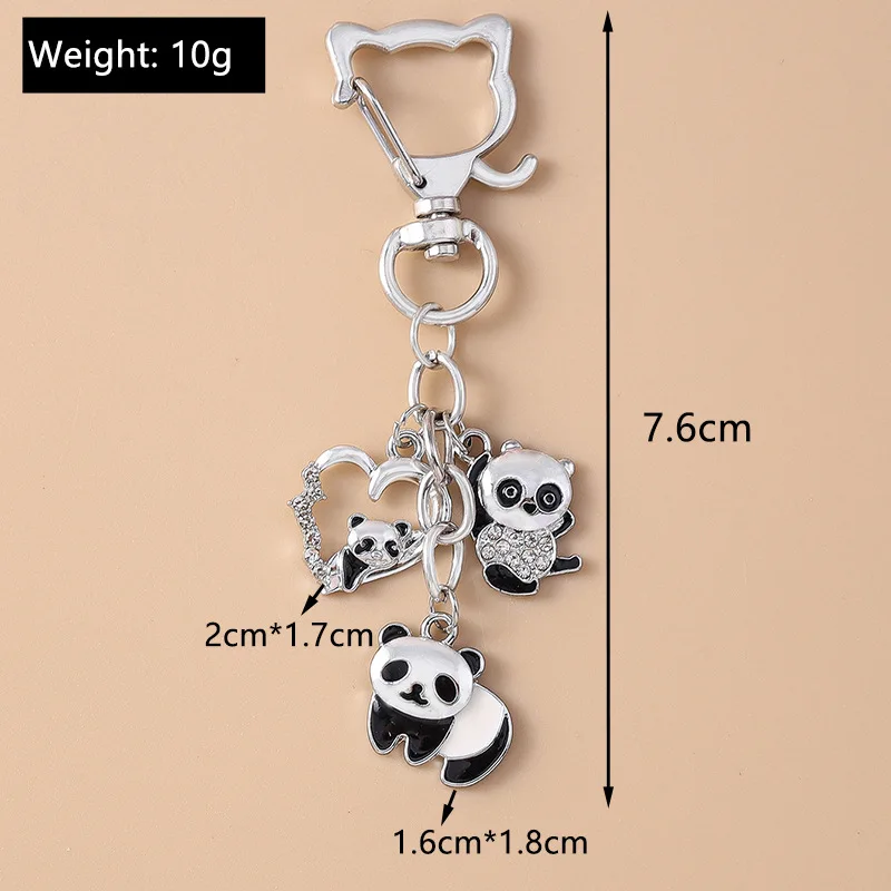 1 قطعة الكرتون مزاجه الجديد لطيف حجر الراين الباندا المفاتيح أنيمي الكنز الوطني كيرينغ حقيبة سيارة المفاتيح قلادة #5
