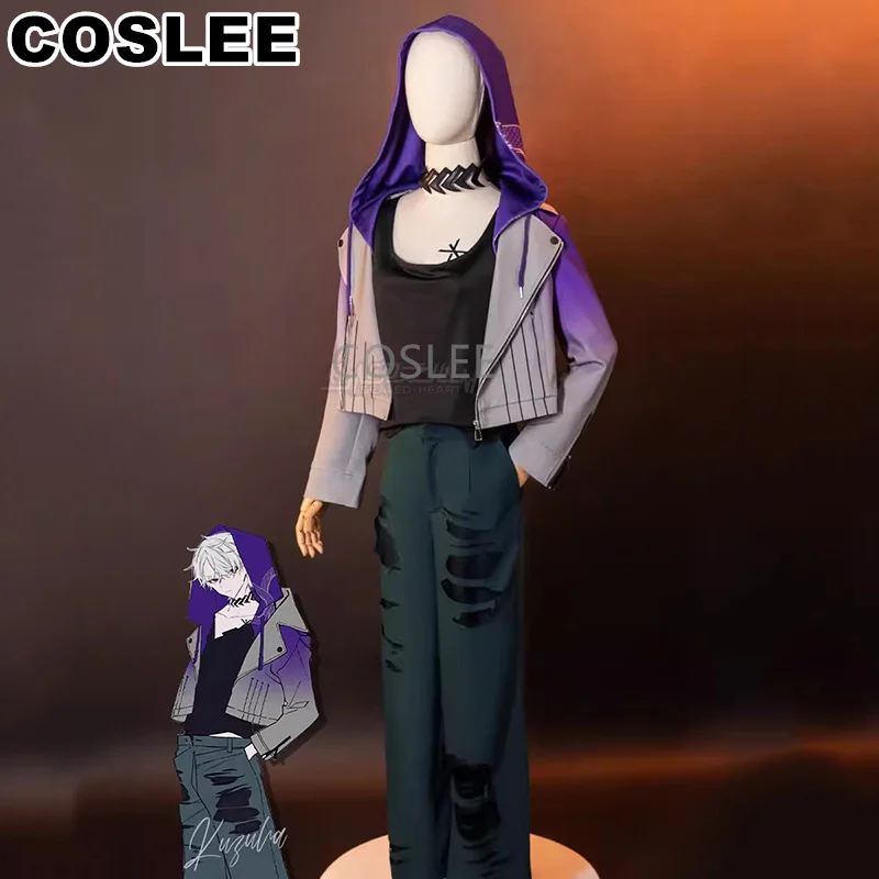 

COSLEE Vtuber Kuzuha Cosplay Costume NIJISANJI Game Suit Fashion Cool Handsome Uniform Halloween Party Role Play Outfit New