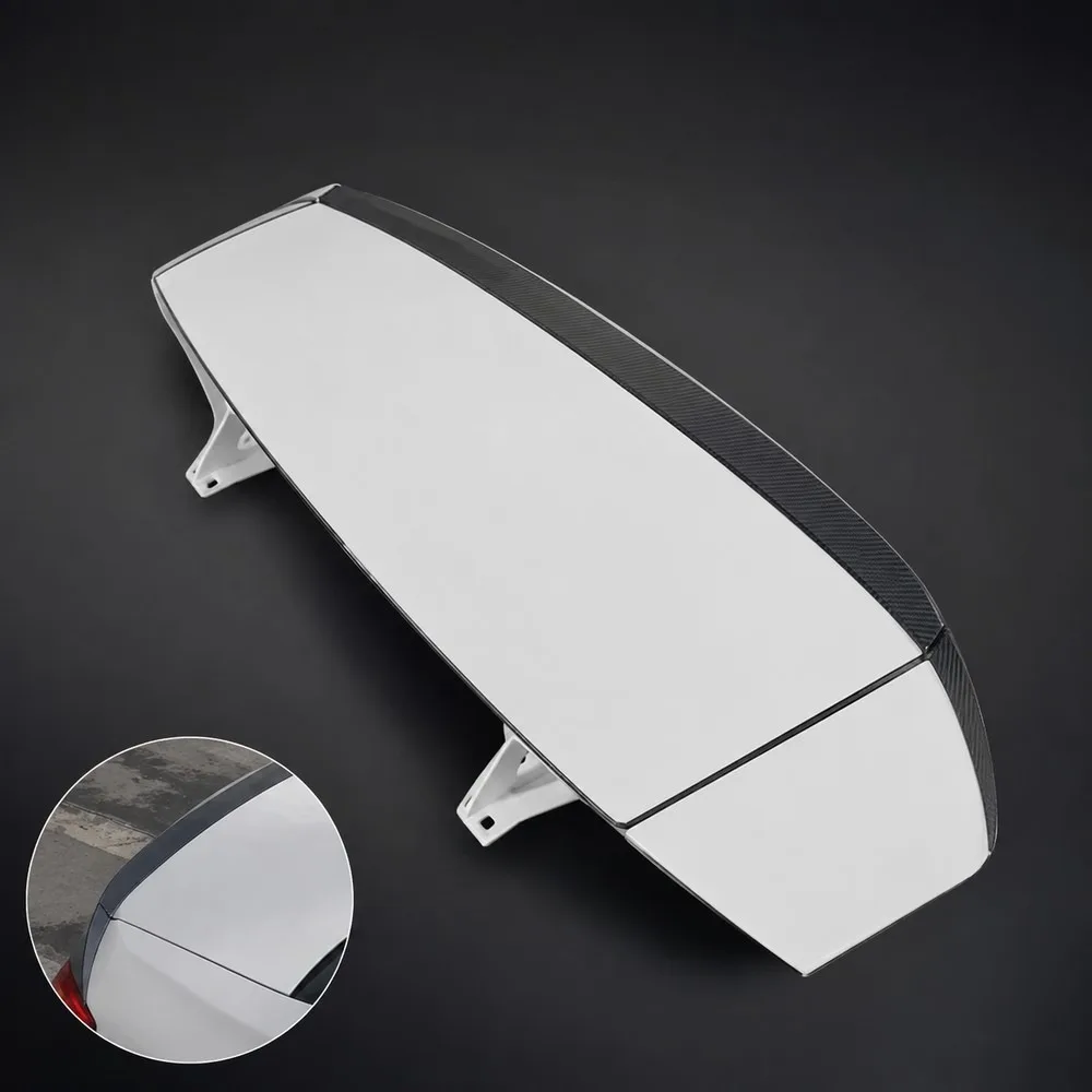 Carbon Fiber Texture Rear Trunk Boot Lip Spoiler Wing Extension for BMW 3 Series E90 F30 G30 2005-2021 Racing Style