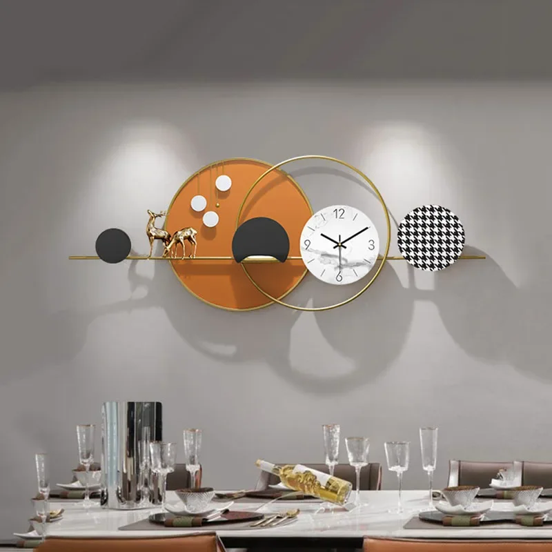 Digital Battery Wall Clock Kitchen Metal Smart Gold Big Wall Clocks Girls Luxury Relogio Deparede Living Room Decoration