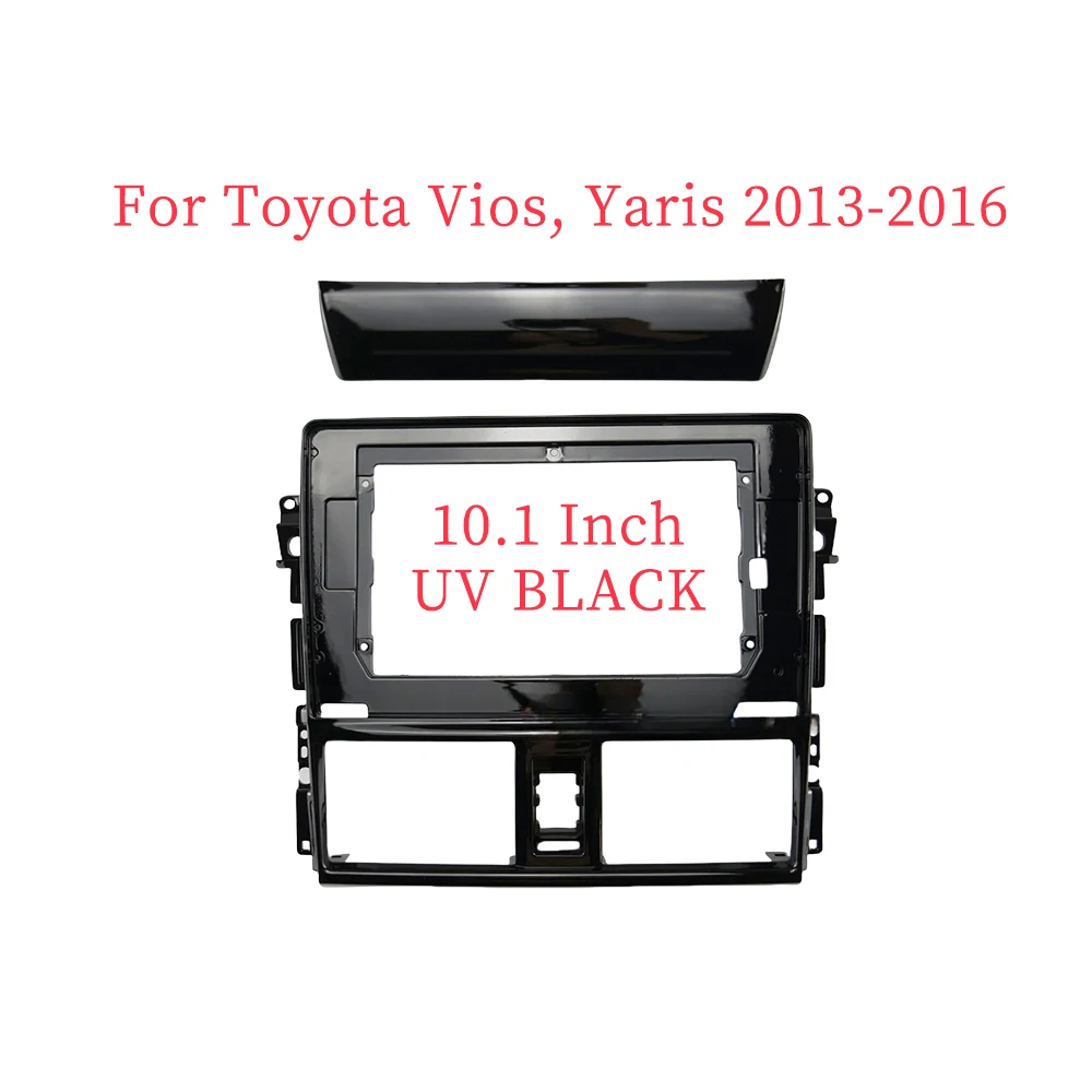 

10,1 дюймовый автомобильный радиоприемник Facia для Toyota Vios, Yaris 2013-2016, комплект приборной панели Fascia, Установочная панель, стереопластина, облицовочная панель, адаптер, консоль