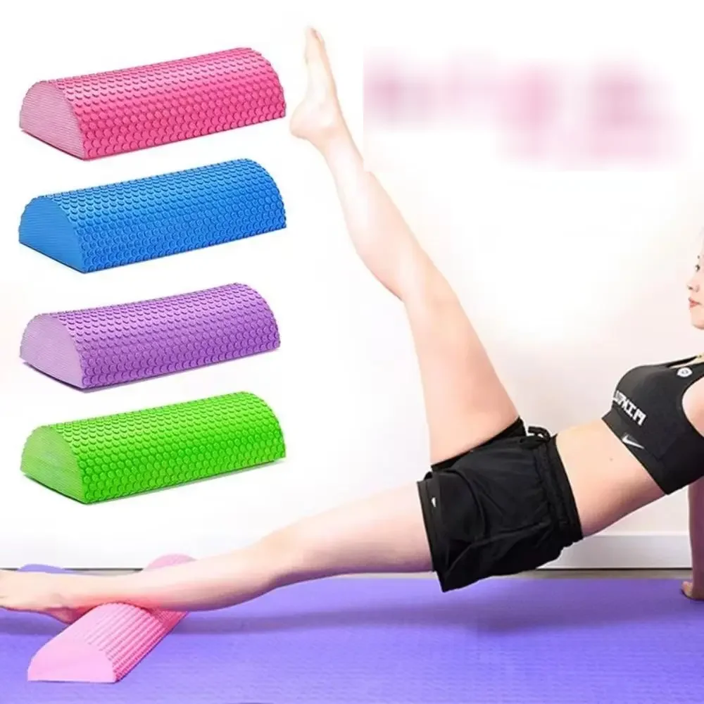

Half Round 30cm EVA Massage Foam Roller Yoga Pilates Fitness Balance Yoga Blocks With Massage Floating Point Yoga Pilates Roller