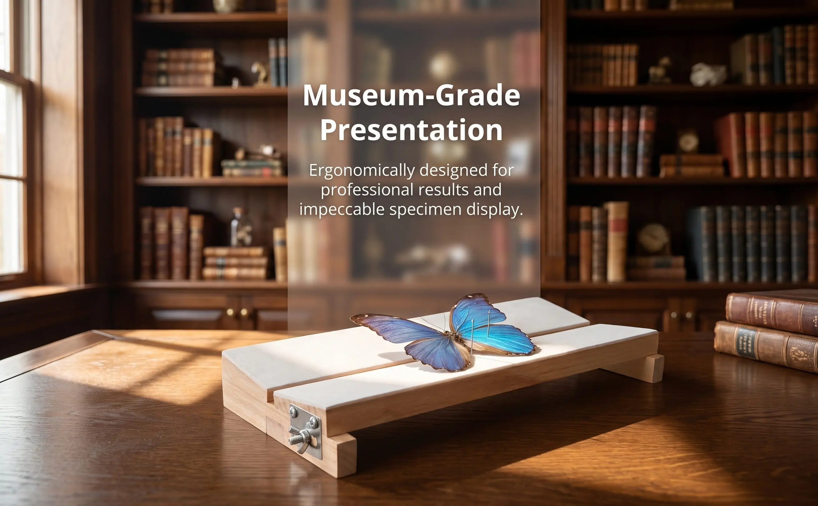 Adjustable Butterfly Specimen Display Board Premium Wooden Insects Pinning Spreading Board for Science Education Elementary
