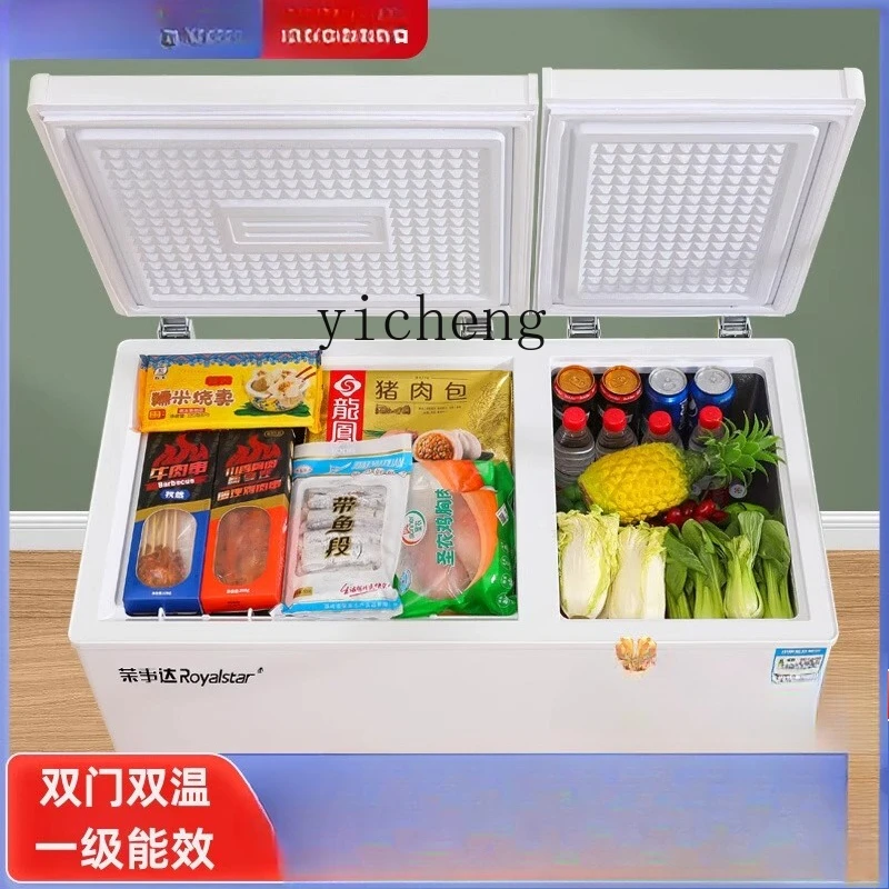 ZK Dual Temperature Freezer Household Refrigeration  Dual-use Freezer Fresh-keeping Refrigerator Commercial Small Horizontal