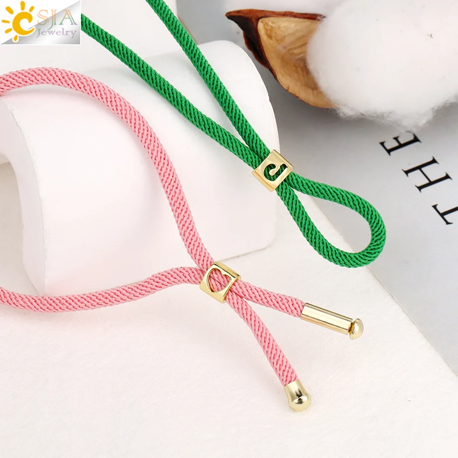Initial Letter Rope Bracelet for Men Luxury Gold Color Heart Charm Bracelet Lucky Red Black White Adjustable Couple Gift  H444