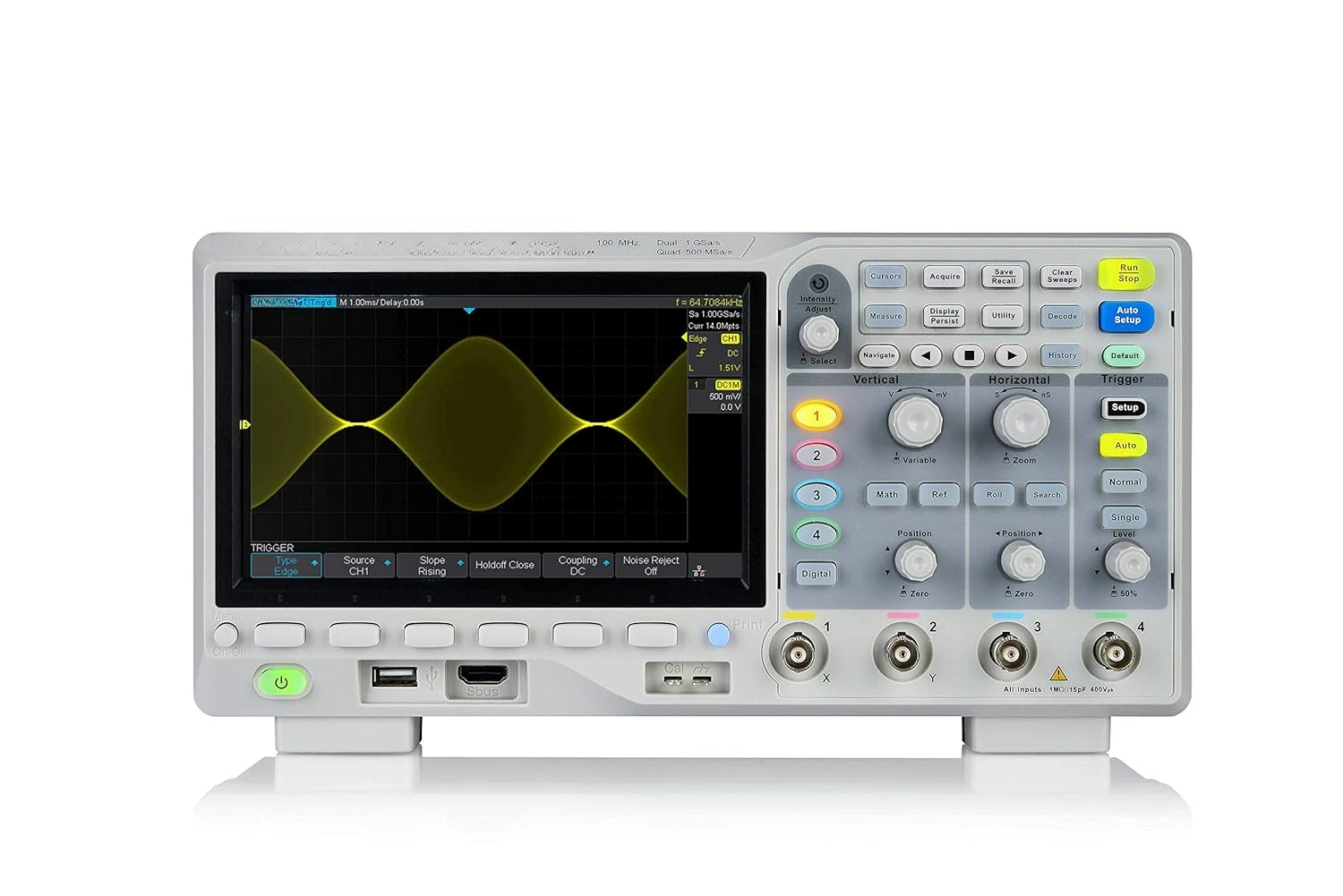 SDS1104X-E 100Mhz Digital Oscilloscope 4 channels Standard Decoder, Grey