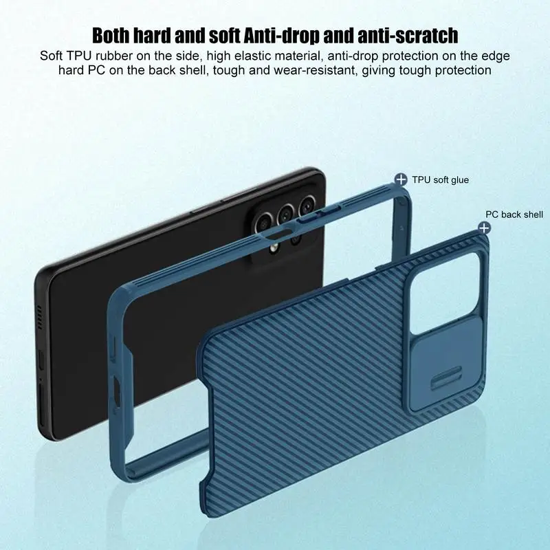 삼성 갤럭시 A53 5G 휴대 전화 보호 케이스 커버, 안티 엿보는 안티 스크래치 보호 프레임, 후면 렌즈 커버