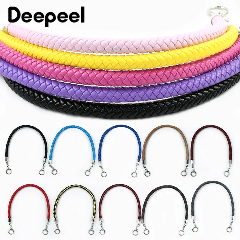 2 قطعة 30/40/50/60 سنتيمتر نسج حبل حقيبة جلدية مقابض حقيبة يد الكتف الأشرطة DIY بها بنفسك اليدوية محفظة استبدال ملحقات السلسلة #4