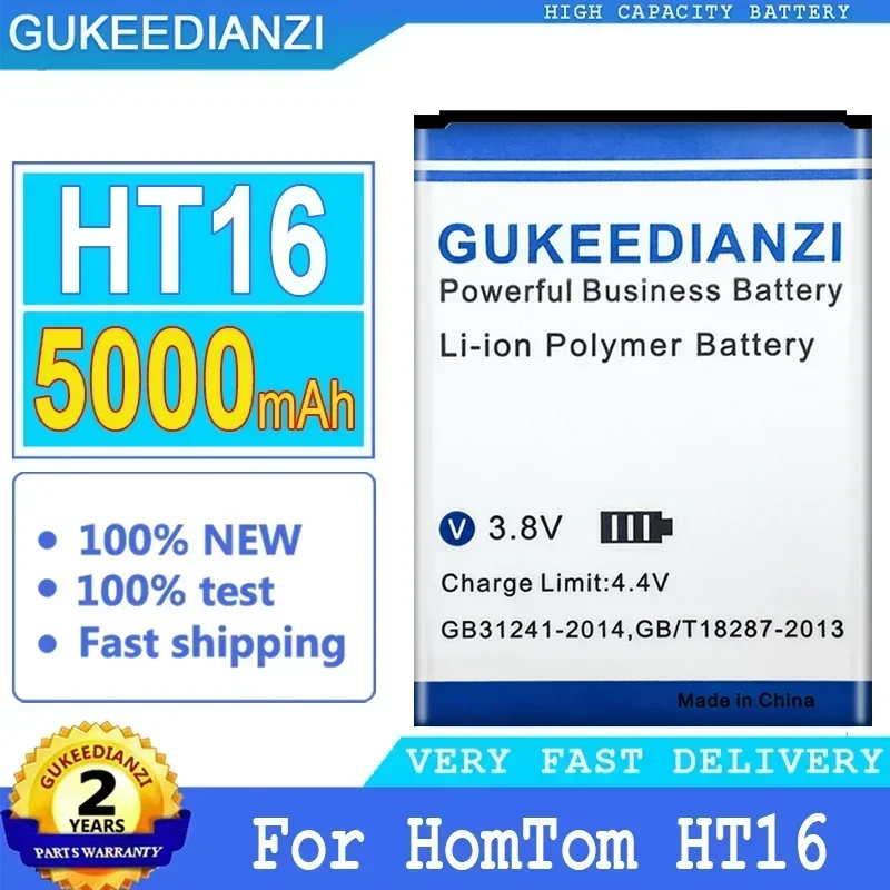 

Аккумулятор GUKEEDIANZI для запасного аккумулятора HOMTOM HT16/HT16 Pro HT16Pro, 5000 мАч, номер отслеживания