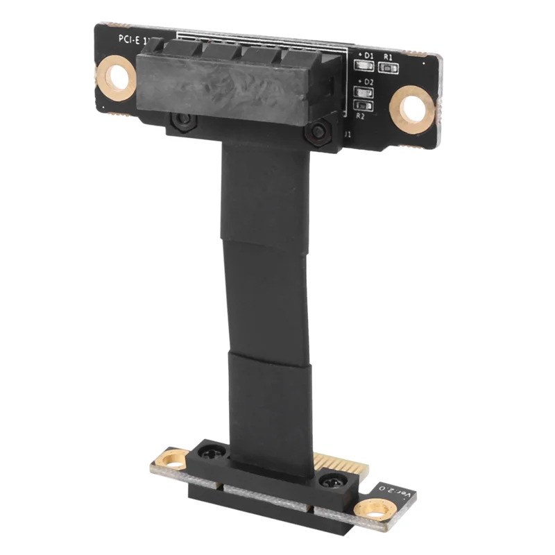 EDT-3X PCIE X1 Riser สาย Dual 90 องศามุมขวา PCIe 3.0 X1 ถึง X1 สาย 8Gbps PCI Express 1X Riser การ์ด 5 ซม.