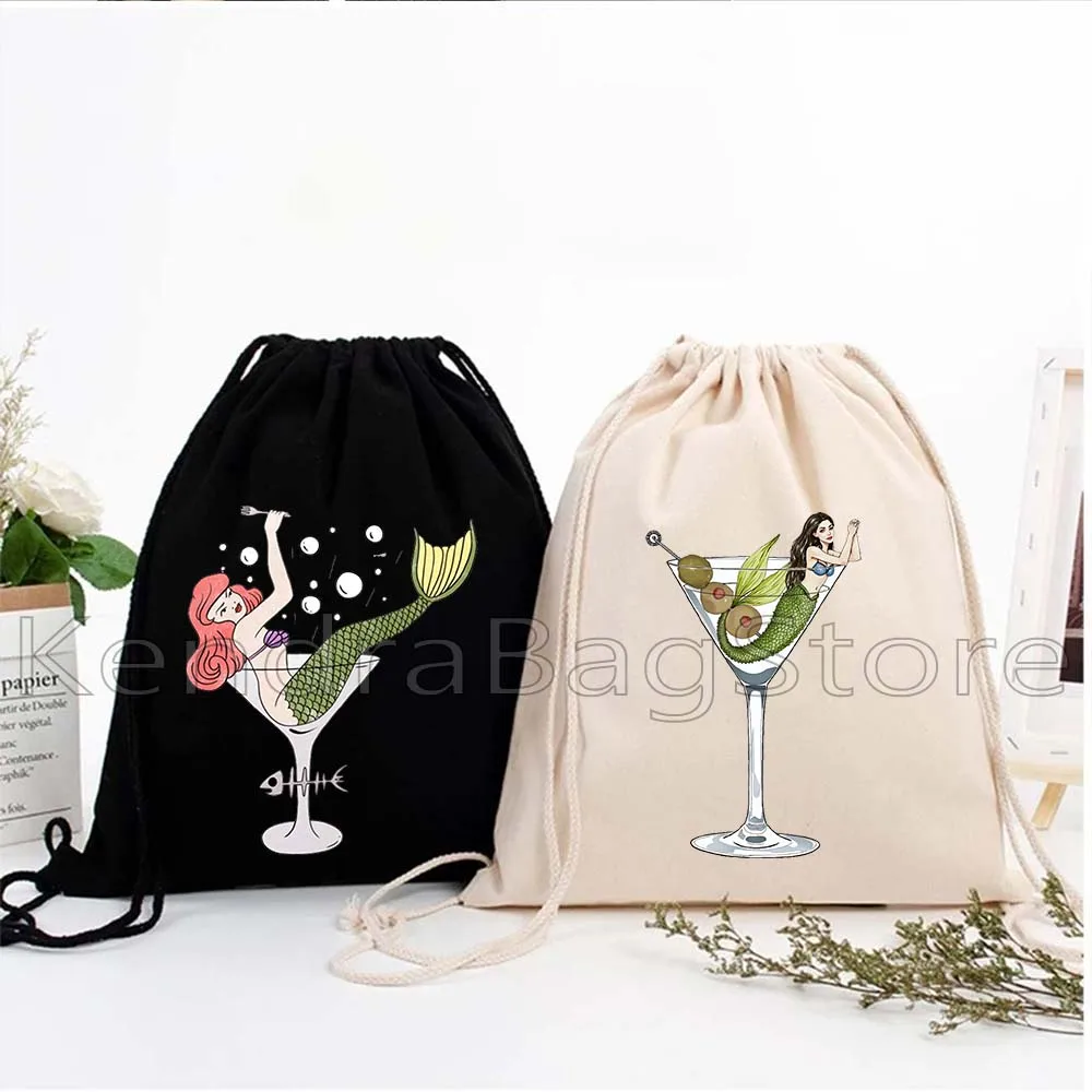 

Fashion Funny Spritz Manhattan Mermaid Martini Cocktail Cute Gift Drawstring Bags Soccer Backpack Gym Sackpack Gifts String Bag