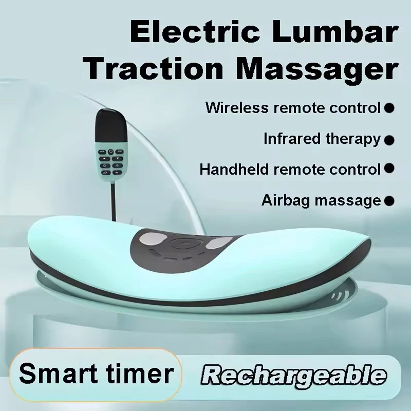 

Electric Inflatable Waist Spine Stretch Back Massage Low Frequency Thermal Vibration Heel Spot Left and Right Swing+Up and Down