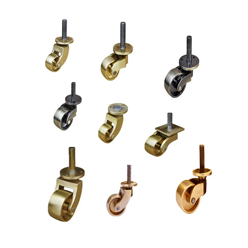 1PCS Hardware Copper Wheelbase Furniture Sofa Small Universal Heavy duty Steering Active Copper Wheelbase Hardware Accessories
