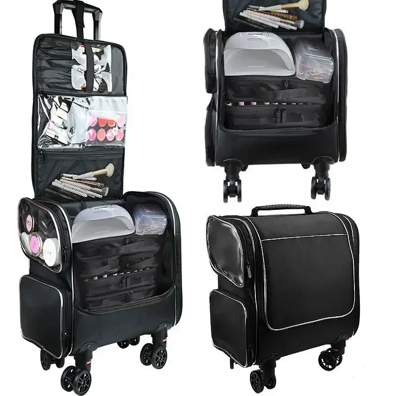 2027 New Brand Makeup Box Artist Professional Beauty Cosmetic Cases Make Up Bag Tattoo Nail Multilayer Toolbox Storage Organizer