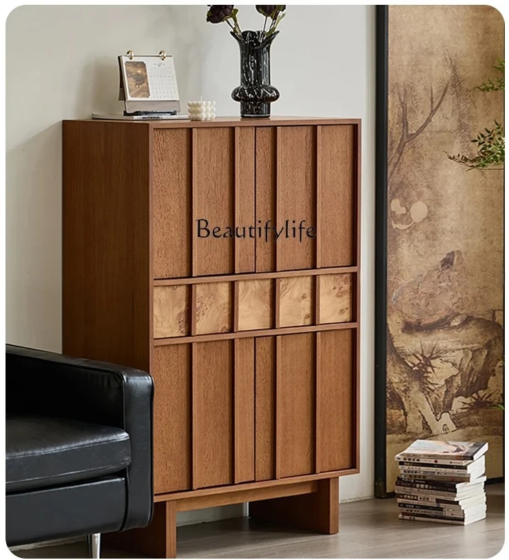 

ls 42 Living room storage high cabinet teak solid wood antique style bedroom wall chest